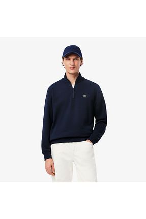 سوئیشرت سرمه ای مردانه ساده Lacoste - کد 927376167