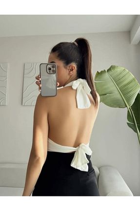 بلوز سفید زنانه ساده Aychayla - کد 927376916