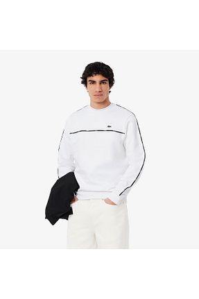 سوئیشرت سفید مردانه ساده Lacoste - کد 927375953