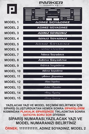 قاب پلاک خودرو Parker Otomotiv - کد 922389824