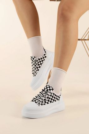 کفش اسنیکر سفید زنانه بند دار AlbiShoes - کد 927394243