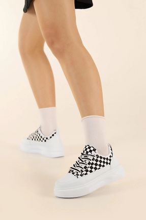 کفش اسنیکر سفید زنانه بند دار AlbiShoes - کد 927394243
