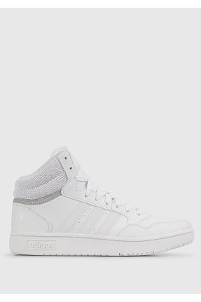کفش بسکتبال سفید زنانه چرم مصنوعی adidas - کد 321288702