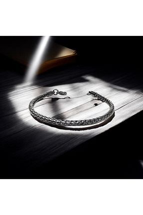 دستبند استیل (فولاد) مشکی مردانه استیل (فولاد) BeyCen - کد 927393395