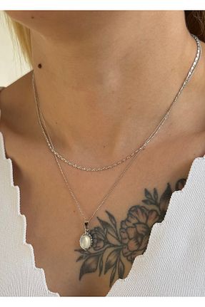 گردنبند جواهر رنگی زنانه برنجی takıtarzım - کد 927388081
