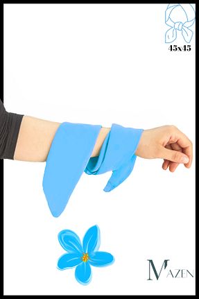 دستمال گردن آبی زنانه MAZEN - کد 927399475