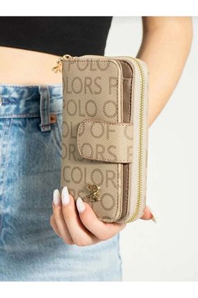 کیف پول بژ زنانه ابعاد بزرگ eflanmoda - کد 927411132