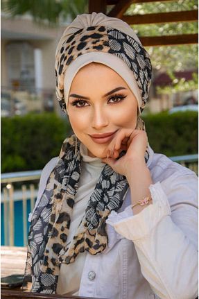 کلاه شنای حجاب نباتی Aişe Tesettür - کد 926151464