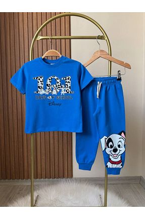 ست بالاتنه و پائین تنه آبی بچه گانه بافت KidsSel - کد 927536628