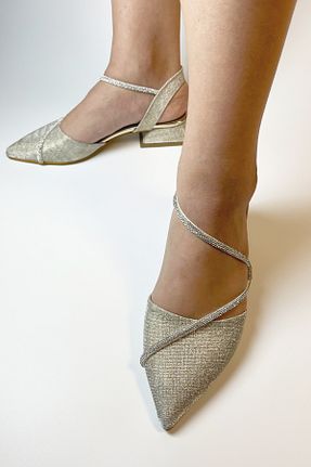 کفش مجلسی طلائی زنانه پارچه ای Moira Shoes - کد 824542435