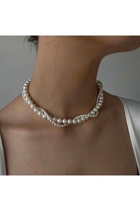 گردنبند مروارید بژ Glowelier - کد 927537448