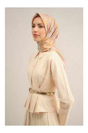 روسری رنگی کرپ ساتن ابریشم Armine - کد 927505573