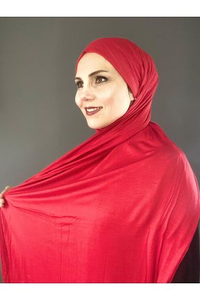 شال قرمز زنانه پنبه ای The Message - کد 927502042