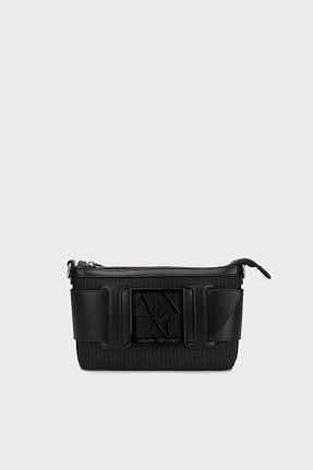 کیف دوشی مشکی زنانه چرم مصنوعی Armani Exchange - کد 927544325