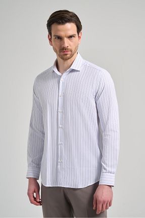 پیراهن سفید مردانه اسلیم فیت İmza - کد 899574487