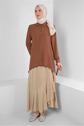 دامن حجاب بژ زنانه رگولار Alvina - کد 801228208