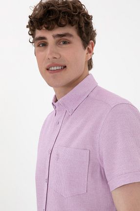 پیراهن زرشکی مردانه یقه دکمه دار U.S. Polo Assn. - کد 927528981
