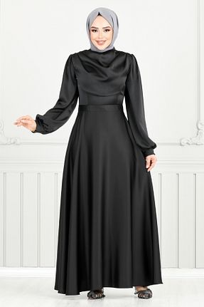 لباس مجلسی حجاب مشکی زنانه یقه دوچرخه ModaMerve - کد 927528873