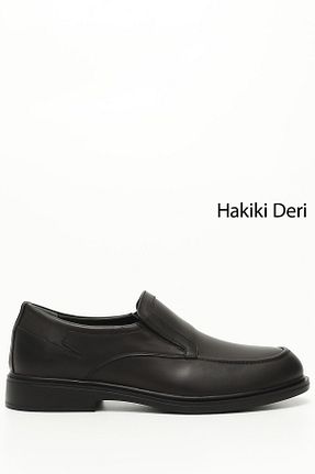 کفش کژوال مشکی مردانه چرم خالص GÖNDERİ(R) - کد 683356171