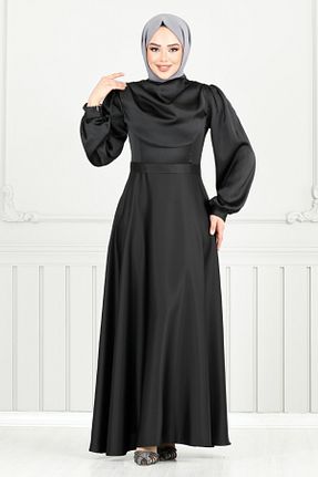 لباس مجلسی حجاب مشکی زنانه یقه دوچرخه ModaMerve - کد 927528873