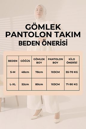 ست بالاتنه و پائین تنه حجاب سفید زنانه رگولار Mihran Butik - کد 927538271