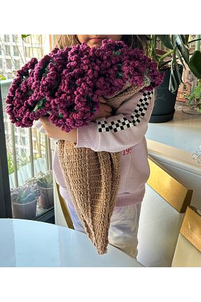 شال قهوه ای زنانه PERA ÖRGÜ SANATI - کد 927535878