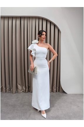 لباس مجلسی و فارغ التحصیلی سفید زنانه پنبه پلی استر ESRAHELVACI - کد 927552997