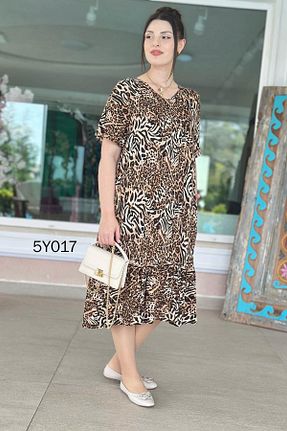 لباس قهوه ای زنانه بافتنی İnce Topuk - کد 927544184