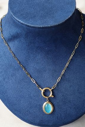 گردنبند استیل ( فولاد ) زرد زنانه استیل (فولاد) FİRST JEWELRY - کد 925091568