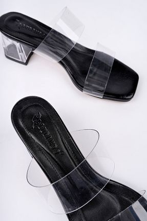 دمپائی مشکی زنانه چرم مصنوعی Burando - کد 927568919