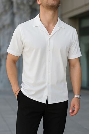 پیراهن سفید مردانه یقه هفت modaserdem - کد 925634125