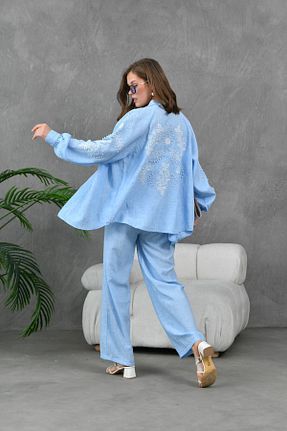 ست بالاتنه و پائین تنه متالیک زنانه بافتنی Miss Allos - کد 832567544