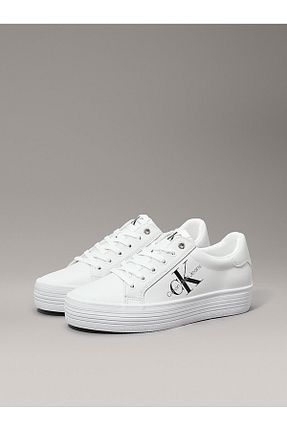 کفش اسنیکر سفید زنانه بند دار Calvin Klein - کد 376375857