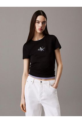 تیشرت مشکی زنانه رگولار Calvin Klein - کد 901861300