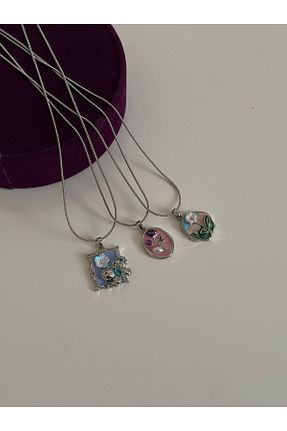 گردنبند استیل ( فولاد ) طوسی زنانه استیل (فولاد) MİOSA - کد 927568246