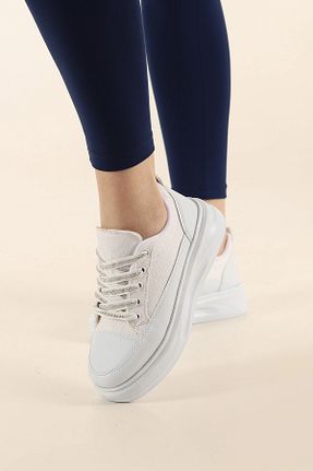 کفش اسنیکر سفید زنانه بند دار AlbiShoes - کد 927567395