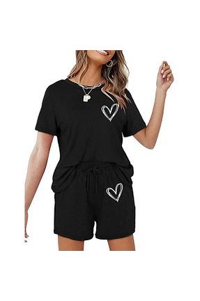 ست بالاتنه و پائین تنه اسپرت مشکی زنانه EYAX MODA - کد 927569319