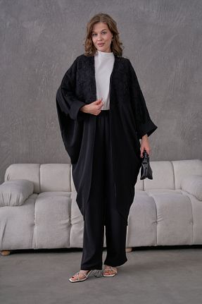 ست بالاتنه و پائین تنه مشکی زنانه بافتنی Miss Allos - کد 921368530