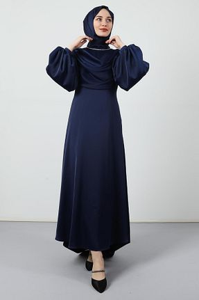 لباس حجاب سرمه ای زنانه رگولار Giza Giyim - کد 679806861