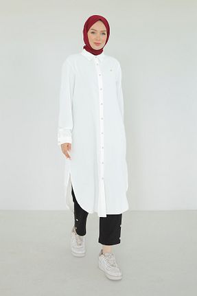 تونیک حجاب سفید زنانه جین Armine TREND - کد 927569972