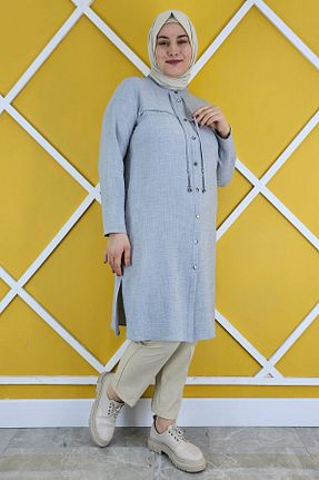 پیراهن حجاب طوسی زنانه رگولار PYS - کد 927573087