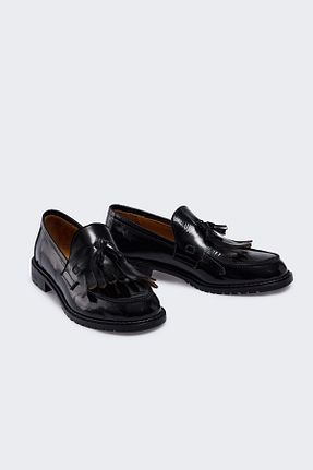 کفش کژوال مشکی زنانه چرم خالص Favgi - کد 927568529
