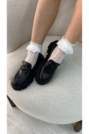 کفش لوفر مشکی زنانه چرم مصنوعی by emine eren emotion shoes - کد 927583243