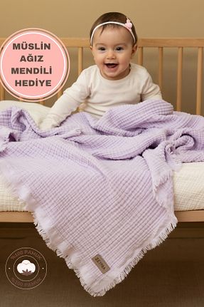 پارچه موسیلین بنفش ZEYPBA - کد 322471110