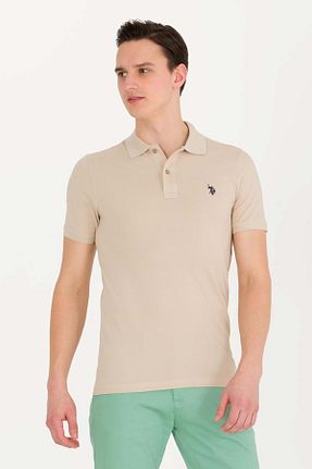تیشرت بژ مردانه یقه پولو U.S. Polo Assn. - کد 927588349