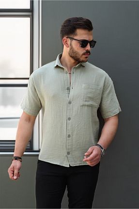 پیراهن خاکی مردانه یقه پیراهنی Valiberta - کد 838154412