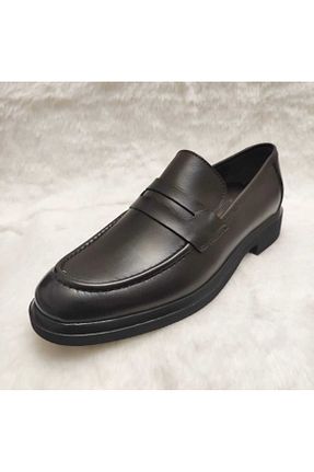 کفش کلاسیک قهوه ای مردانه چرم خالص ÜçgülGrup - کد 927588911