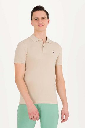 تیشرت بژ مردانه یقه پولو U.S. Polo Assn. - کد 927588349