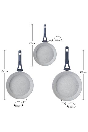 ماهیتابه طوسی زیره نچسب Karaca - کد 779016277