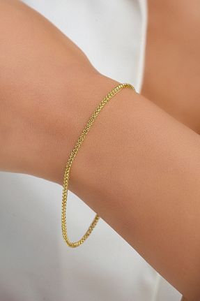 دستبند طلا زرد زنانه 14 عیار Altınkesesi - کد 898550282
